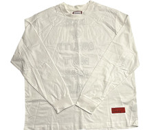 CHNGE Men of Quality Don’t Fear Equality Crew Cuff Long Sleeve Shirt, White, 3XL