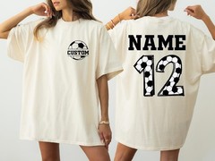 Custom Soccer Comfort Colors Shirt , Personalized Soccer Shirt, Soccer Team Tee