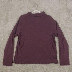 i Jeans By Buffalo Caruso Mock Cowl Neck Maroon Long Sleeve Shirt Sz L Mens Logo