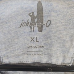 Johnnie-O Long Sleeve T-Shirt Mens XL Heathered Brennan Gulf Blue 100% Cotton