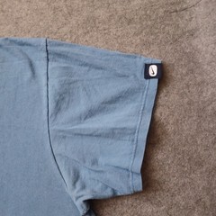 Vtg Nike T Shirt Mens XXL Blue Center Swoosh Embroidered There Is No Finish Line