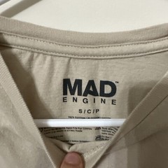 Mens Tee Shirt A Beige Grim Reaper “Chill Vibes” Mad Engine