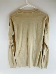 G.H. Bass & Co. T-Shirt Men’s Size Medium Tan Long Sleeve Crew Neck *Bear Print*