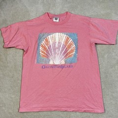 Vintage 90s Galveston Island Texas Single Stitch TShirt Adult XL Giant Seashell