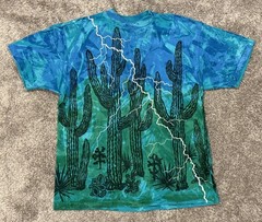 90s RARE Vintage Local Colors Cactus Tie Dye Mary Dee Hand Designed Beefy Tee