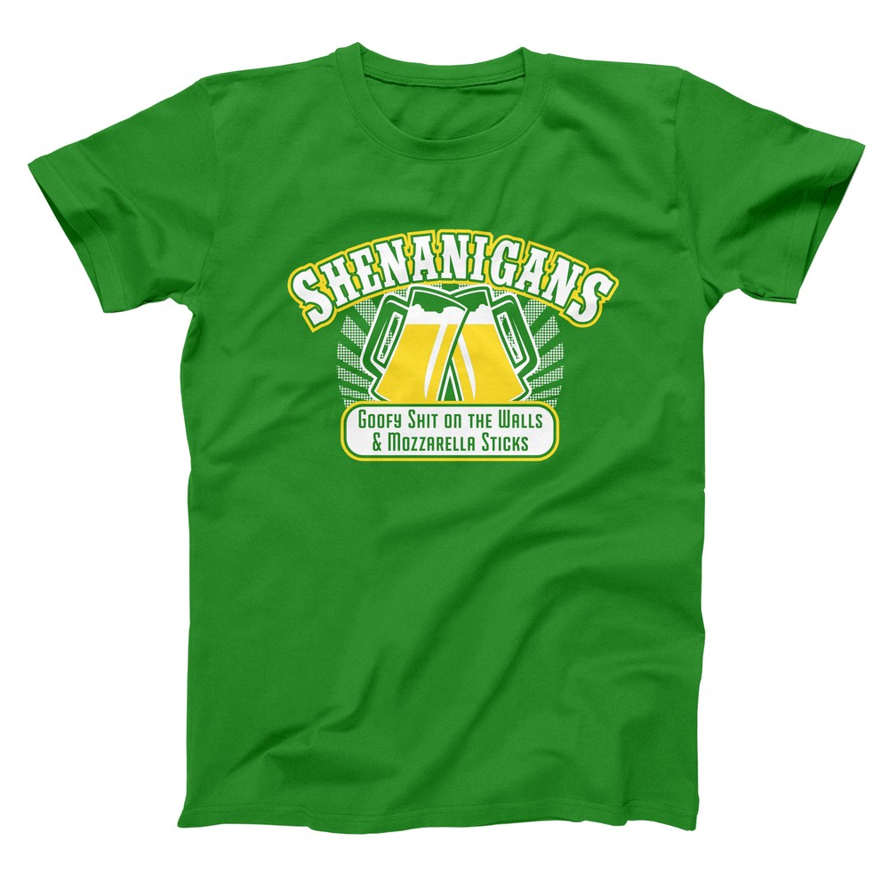 Shenanigans Bar And Grill Funny Cop Super Humor Green Basic Men’s T-Shirt