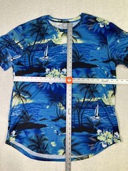 Coofandy Hawaiian Style Print outdoor beach surf tropical T shirt sz XL