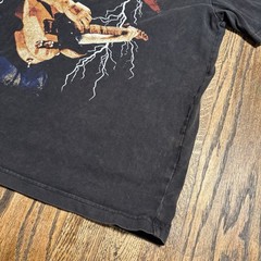 Zach Bryan Tour Merch Shirt Lightening American Flag Size Large Sun-Fade Worn In