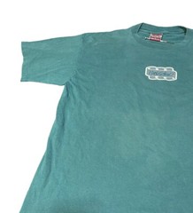 Vintage Mossimo T Shirt Men’s Large Green Single Stitch Made in USA Front & Back