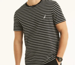 NWT Nautica Men’s Short Sleeve Tee Striped Crew Neck T-Shirt