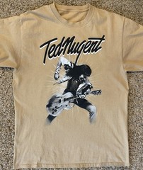 Ted Nugent Men’s T-Shirt Size M Free-For-All Lyrics On Back Pre-Owned