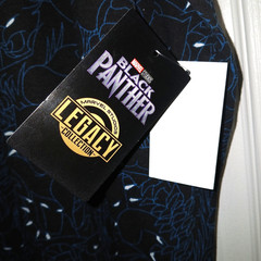 Black Panther Men’s Tee Shirt 3XL 54 56 Black Teal T’Challa Movie Legacy Graphic
