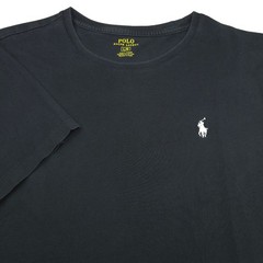Polo Ralph Lauren T-Shirt Mens -L Black Short Sleeve Embroidered White Pony Crew