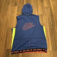 Nike Therma Sleveless Hooded Training Top Mens Size XL Blue Orange CD5716-480