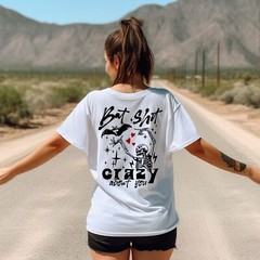 Bat Goes Crazy Shirt, Sarcastic Tshirt, Aesthetic Design Tee, Gift Shirt