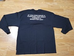 Tupac Spell Out Long Sleeve T-Shirt Sixe 3XL Black If You Can Make It Through