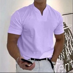 Men Sports Short Sleeve Solid Loose Casual Linen Shirts Shirt Blouse Tops Summer
