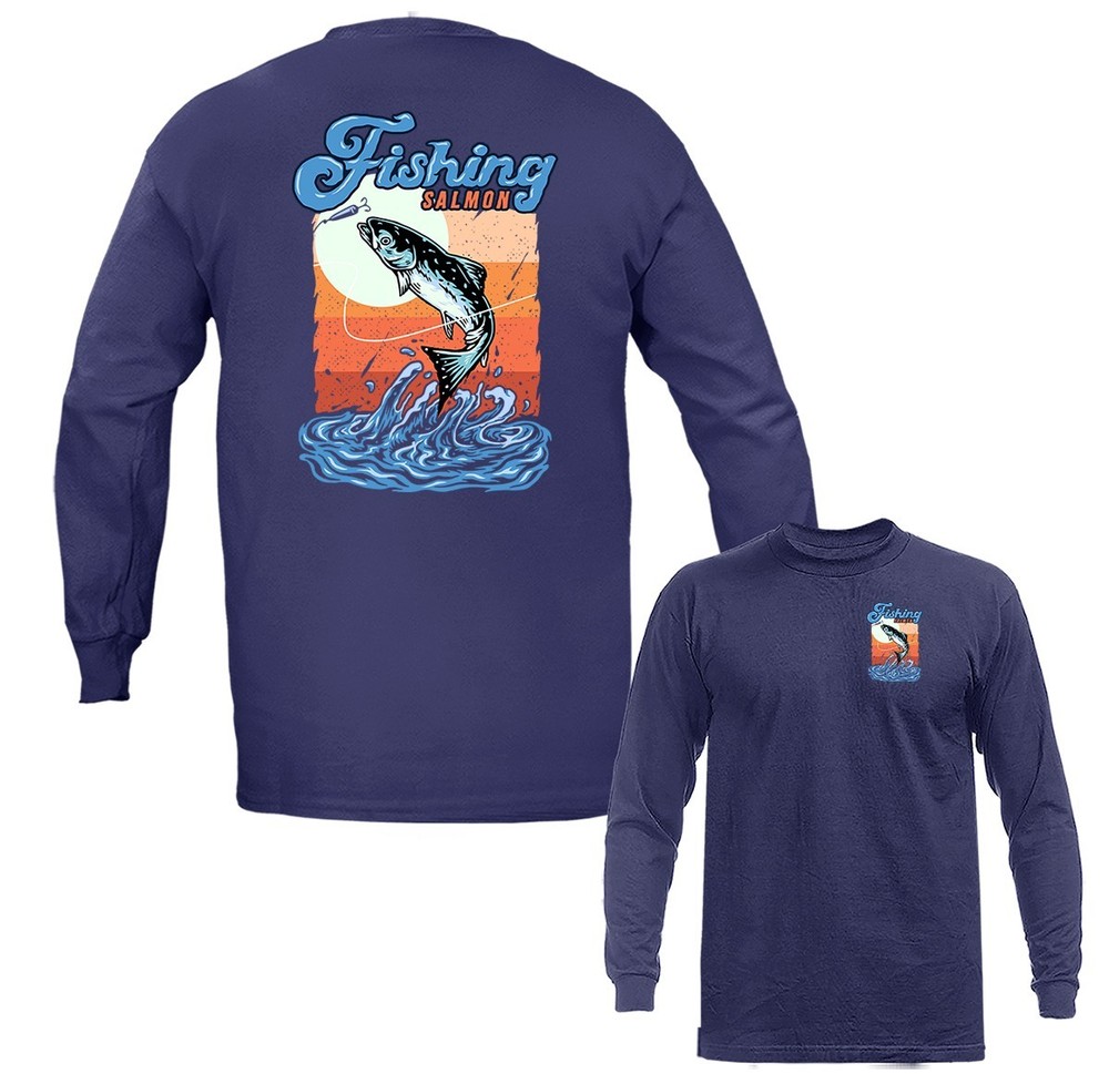 Salmon Fishing Outdoor Sports Long Sleeve T-Shirt