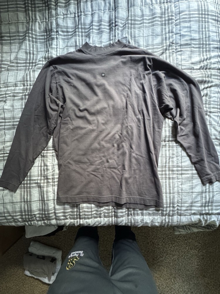 Yeezy Gap 10 Heavy Jersey Balenciaga Logo Long Sleeve Black Size XS