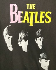 THE BEATLES John Paul George Ringo black Cotton Graphic T-shirt L