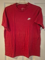 Mens Nike Club embroidered Futura Icon Red T-Shirt, Large