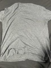 VERSACE Gray Taylor Fit T-Shirt White Logo Size M