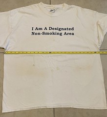 Vtg Im A Non Smoking Area Faded Distress Shirt XXL Funny Saying Drugs Weed 90s