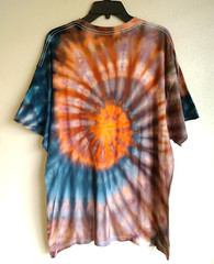 Handmade Spiral Tie Dye Shirt Unisex Men Women Sz XL Hippie Cotton Gildan (T086)