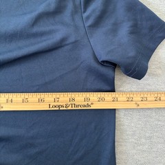 Athletic Works Mens DriWorks Performance T-Shirt Navy Blue Short Sleeve Size M