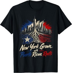 New York Grown with Puerto Rican Roots – Boricua Pride Art T-Shirt