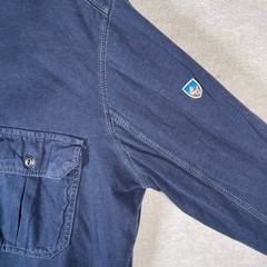 KÜHL Long Sleeve Pullover Mens Medium Organic Cotton Utility Henley Workwear