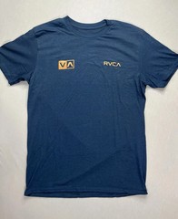RVCA Mens Honey Graphic Print Short Sleeve Navy blue T Shirt TRENDING