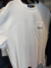 Polo Ralph Lauren White PREPPY TENNIS BEAR Short Sleeve POCKET T Shirt