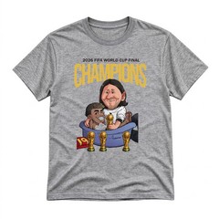 Funny Soccer Legend Caricature T-Shirt Champions 2026 Graphic Tee Black Unisex