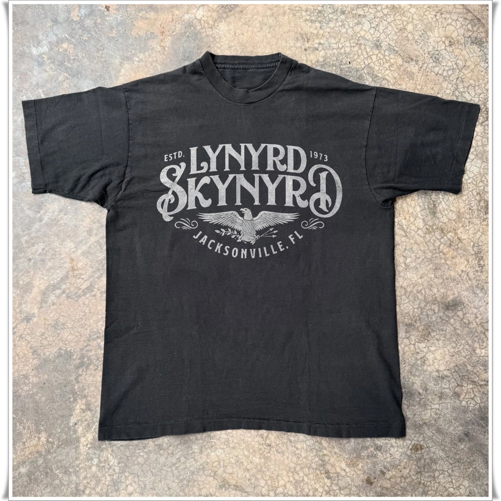 Lynyrd Skynyrd Est 1973 Jacksonville T-shirt, Unisex Black T-shirt, Size S-5XL
