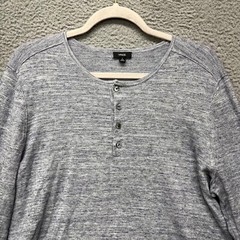 Vince Shirt Mens M Blue Henley Heather Lightweight Classic Baselayer