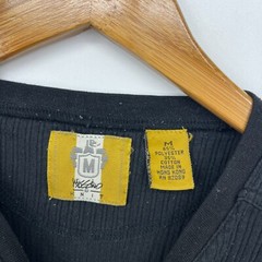 Mossimo Knit T-Shirt Men’s Size M Black Ribbed Crew Neck Vintage Logo Y2K