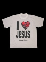 NEW I Heart Jesus T-shirt by New Lyfe Clothing Size Large NWT 100% Combed Cotton