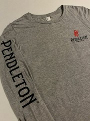Pendleton Whisky Long Sleeve Logo T-Shirt LARGE Rodeo Midnight 1910 Buck Western