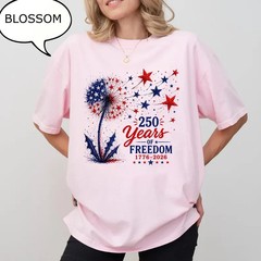 USA 250th Anniversary 1776-2026 Patriotic Freedom T-Shirt American Dandelion Tee