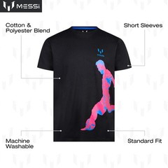Messi Men’s Kick Tee, Lifestyle Short Sleeve T-Shirt, Small, Stretch Limo