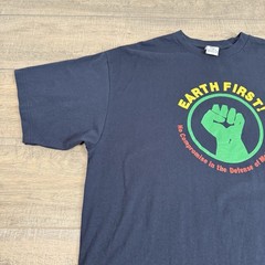 Rare VTG Patagonia Beneficial T’s Mens T-Shirt (XL) Earth First Fist Made USA B5