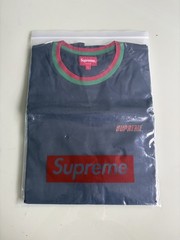 Supreme Navy Split Rib Crew Neck Short Sleeve T-Shirt Size Large SS19