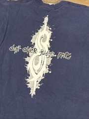 Vintage Slipknot 1999 Navy Blue Tee Shirt Distress Size M Don’t Ever Judge Me