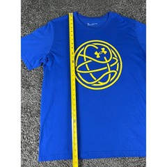 Under Armour Mens XXL Blue Basketball Graphic Loose Fit Short Sleeve T-Shirt