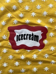 Billionaire Boys Club BBC Icecream All Over Print Yellow T-Shirt Large