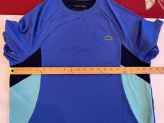 NEW Lacoste Sport T-Shirt Mens Large 5 Blue Ultra Dry Gym Exercise Performance