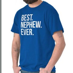 Cool Best Nephew Ever Family Aunt Uncle Love Mens Casual Crewneck T Shirts Tees
