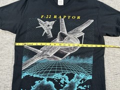 F-22 Raptor Shirt Mens Medium Black Blackbird Airplane Military Fighter Jet