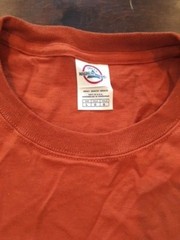 Delta Magnum Weight 100% Cotton Long Sleeve T-Shirt Burnt Orange L Large NEW